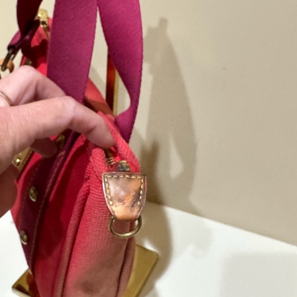 Louis Vuitton Red Canvas Antiqua Tote Small - Picture 5 of 12